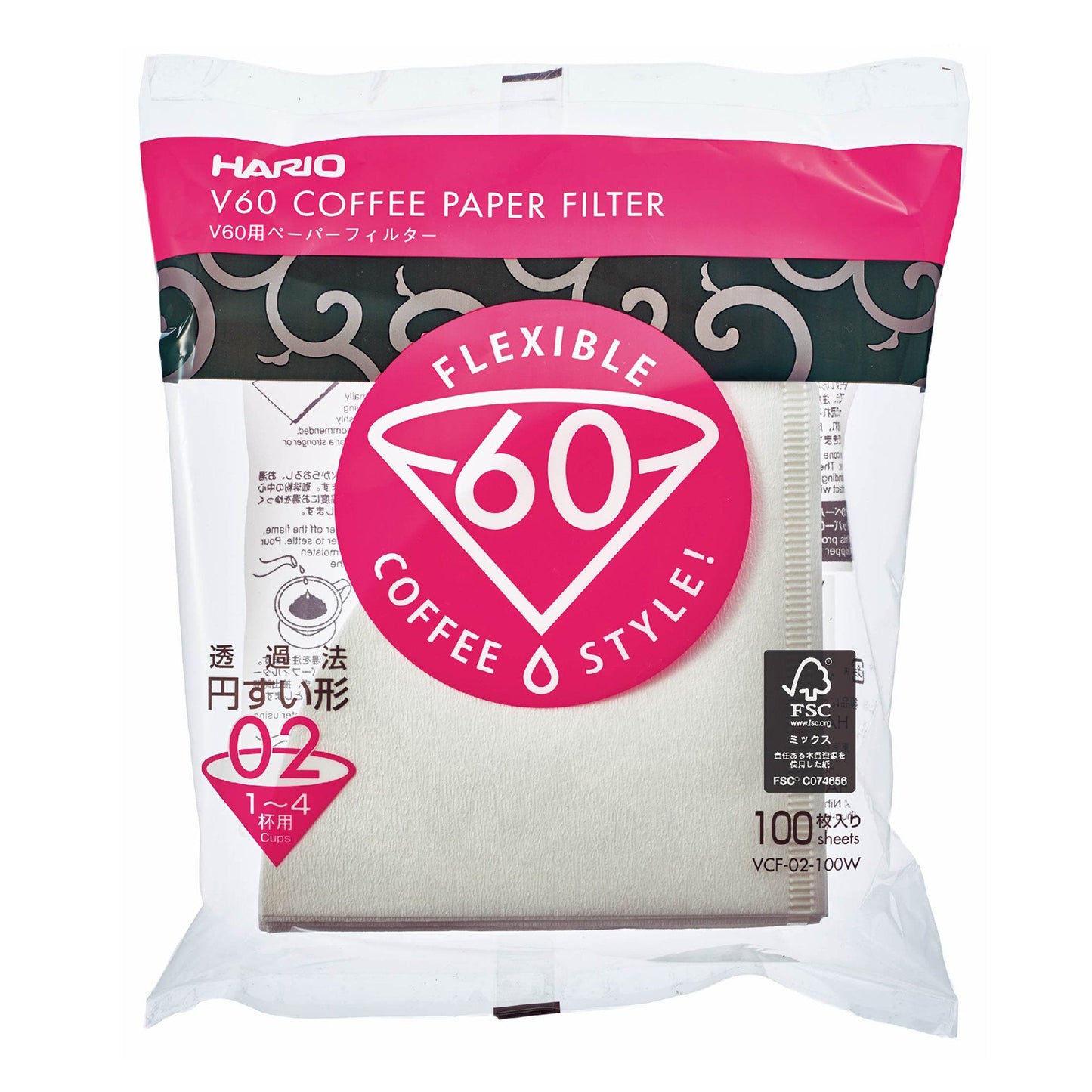 Hario V60 Filter Paper - 100 pack